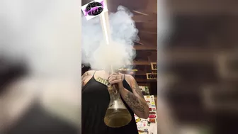 BBW step mom MILF wake and bake 420 smoking fetish bong rips