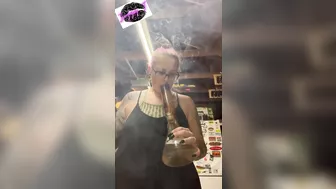 BBW step mom MILF wake and bake 420 smoking fetish bong rips