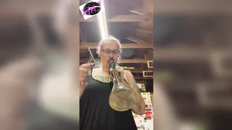 BBW step mom MILF wake and bake 420 smoking fetish bong rips