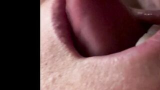 Horny wife on a cam show and drinking cum
