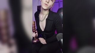 Smoke Fetish - Goddess D smokes and ignores you while you stroke your cock