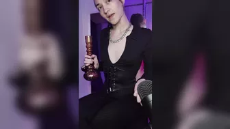 Smoke Fetish - Goddess D smokes and ignores you while you stroke your cock
