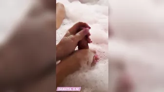 Sensual bubble baths in a hotel