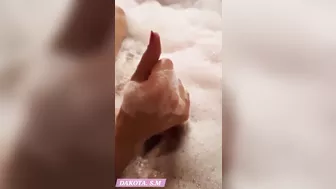 Sensual bubble baths in a hotel