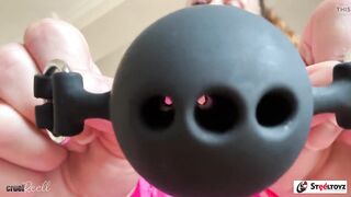 Cruel Reell presents: 4.5 cm diameter mouth gag for intense BDSM experiences