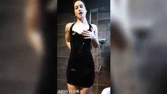 Latex Dress POV Shower Striptease