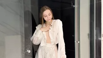 Transparent Silky Crop Top Dry vs Wet