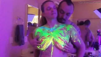 Body Painting in the Black Light