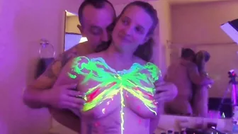 Body Painting in the Black Light