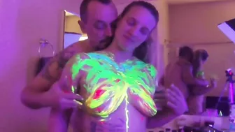 Body Painting in the Black Light