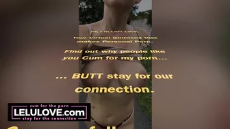 Big boobs babe walks all around nudist resort outside fully nude as she records selfies & chats - Lelu Love