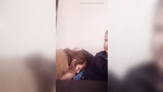 Blowjob in the Living Room Untill Cum in Stacy's Mouth