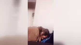 Blowjob in the Living Room Untill Cum in Stacy's Mouth