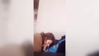 Blowjob in the Living Room Untill Cum in Stacy's Mouth