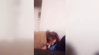 Blowjob in the Living Room Untill Cum in Stacy's Mouth