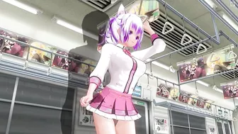 3D HENTAI Schoolgirl didn't wear panties on the train (Part 1)