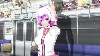 3D HENTAI Schoolgirl didn't wear panties on the train (Part 1)