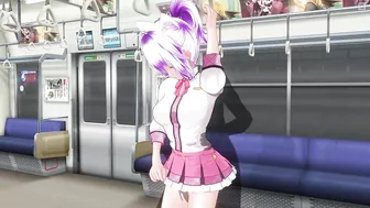 3D HENTAI Schoolgirl didn't wear panties on the train (Part 1)