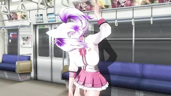 3D HENTAI Schoolgirl didn't wear panties on the train (Part 1)