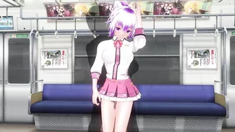 3D HENTAI Schoolgirl didn't wear panties on the train (Part 1)