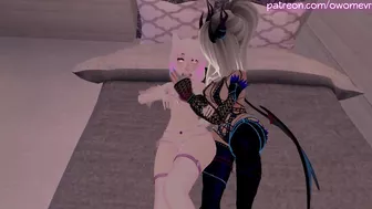 Lesbian Sex in Virtual Reality ❤️ VRchat erp OwO Intense Moaning Hentai 3D HD Uncensored Preview