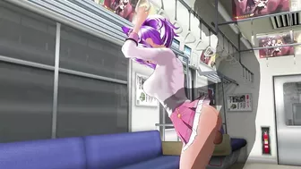 3D HENTAI Schoolgirl didn't wear panties on the train (PART 2)