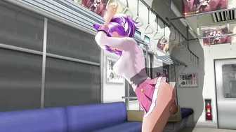 3D HENTAI Schoolgirl didn't wear panties on the train (PART 2)