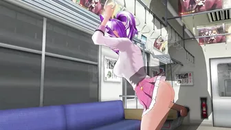 3D HENTAI Schoolgirl didn't wear panties on the train (PART 2)