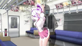 3D HENTAI Schoolgirl didn't wear panties on the train (PART 2)