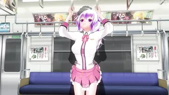 3D HENTAI Schoolgirl didn't wear panties on the train (PART 2)