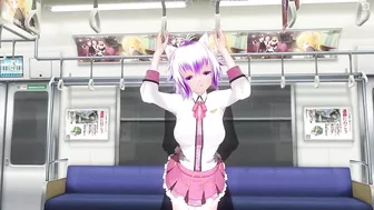 3D HENTAI Schoolgirl didn't wear panties on the train (PART 2)