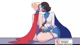 HOTTEST SUPERHERO GIRLS LESBIAN HENTAI ANIMATION 4K 60FPS