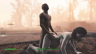 Ghoul got pregnant. Half-zombie gently fuck a woman from behind | Fallout 4 sex