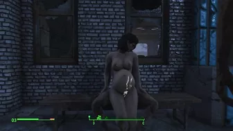 Ghoul got pregnant. Half-zombie gently fuck a woman from behind | Fallout 4 sex