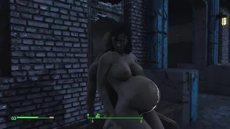 Ghoul got pregnant. Half-zombie gently fuck a woman from behind | Fallout 4 sex