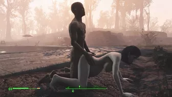 Ghoul got pregnant. Half-zombie gently fuck a woman from behind | Fallout 4 sex