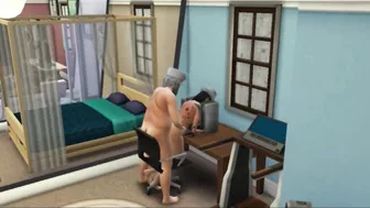 Sex with Santa after the disco. fucks a student | whims sims 4