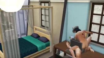 Sex with Santa after the disco. fucks a student | whims sims 4