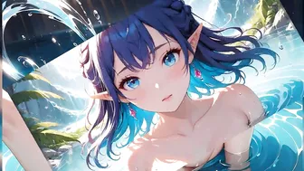 30 Ai Generated Nude Images of Hentai Elf Pregnant Girl in Water