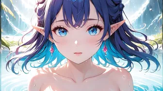 30 Ai Generated Nude Images of Hentai Elf Pregnant Girl in Water