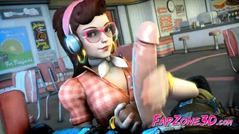 Anime DVa from Overwatch Gets Thumped by a Huge Cock