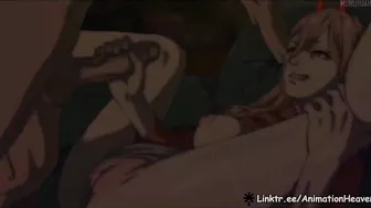 Power & Makima Seduce Denji to Fuck