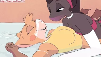 Lesbian Futa Furry hentai animation