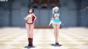 Ruby rose & Weiss RWBY mmd r18