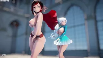 Ruby rose & Weiss RWBY mmd r18