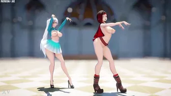 Ruby rose & Weiss RWBY mmd r18