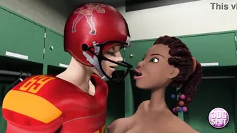 3DGSPOT - Naughty Teen Cheerleader Rides Star Quarterback's Cock In The Locker Room! 3D CARTOON PORN