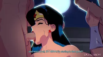 Wonder Woman threesome fuck