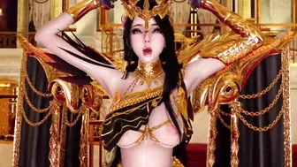 3D big boobs Asian stripper naked her big boobs and big ass