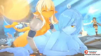 SLIME GIRL HARD FUCKED BY FUTANARI IN THE DUNGEON - THE HOTTEST FUTA HENTAI ANIMATION 60FPS